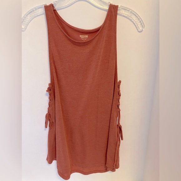 Mossimo Women’s Pullover Tank Top, Size S, Lace-Up Sides, Rose Pink, Casual - Picture 2 of 6